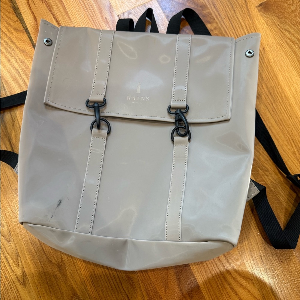 Rains Beige Backpack for Men